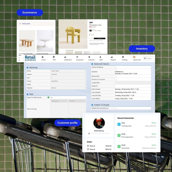 Retail Express product collage